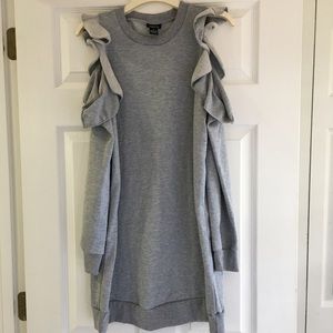 Rue 21 Cold Shoulder Ruffle Sweater Dress-SZ M